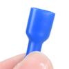 100X Conectores de Terminal de Fio Elétrico Isolados tipo Pala Macho e Fêmea para Crimpar Azul