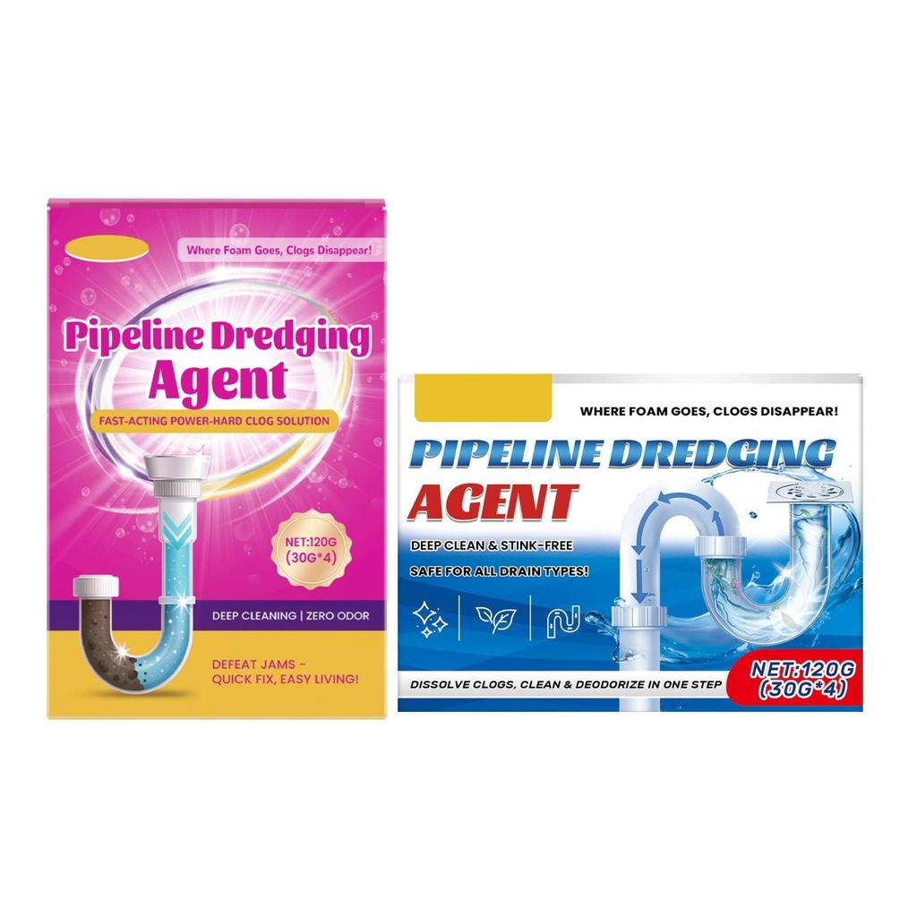 Dredging Agent Pipe Dredging Powder Strong Dredging Powder Improves Clogged And Dirty Pipes(2pc)