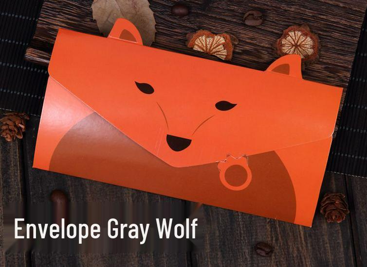 Adorable Animal Cartoon Greeting Card with Envelope - DIY Folding Thank You Card for Kids