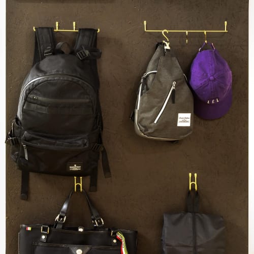 Waki Sangyo Kabette S-shaped Hooks, Wall Storage, Shelf, Brass, 300mm, KA-J63