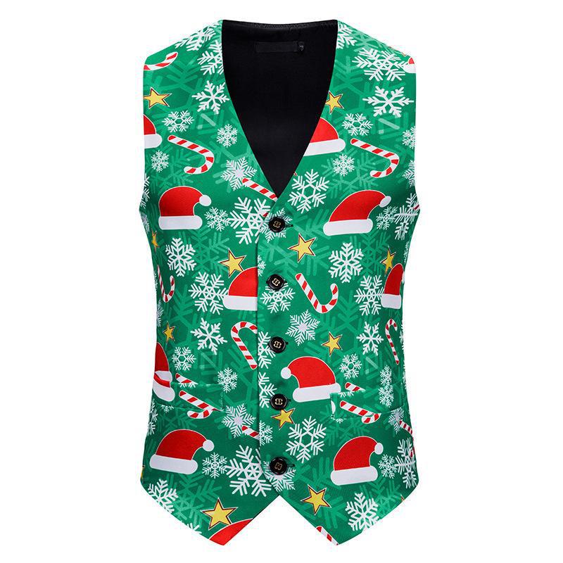 2023 Men's Christmas and New Year 3D Santa Claus Vest