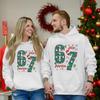 Fashion Casual Outfit Sweatsuit Long Sleeve Top Printed Hooded Sweatshirt Matching Couple Set For Him And Her