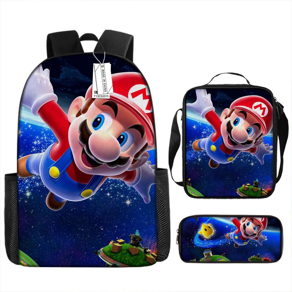 Mario, Primary And Secondary School Schoolbag, Children'S Backpack, Cartoon Satchel.