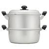 Hokuriku Aluminum Steamer Set, 28cm [For Gas Stoves Only], Lightweight, Yuuge Kiko, Anodized Aluminum, Made In Japan, Silver
