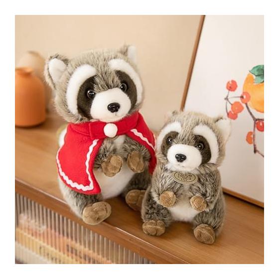 Raccoon Plush Pillow Soft Cute Toy Fluffy Comfortable Sleeping Realistic Home Decor Birthday Gift Children's Day Gift Halloween Gift Christmas Gift