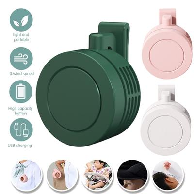 Mini Clip Fan Hanging Waist Neck Fan 3 Speeds Electric Air Cooling Fan USB Rechargeable Handheld Fan For Outdoor Camping Fishing