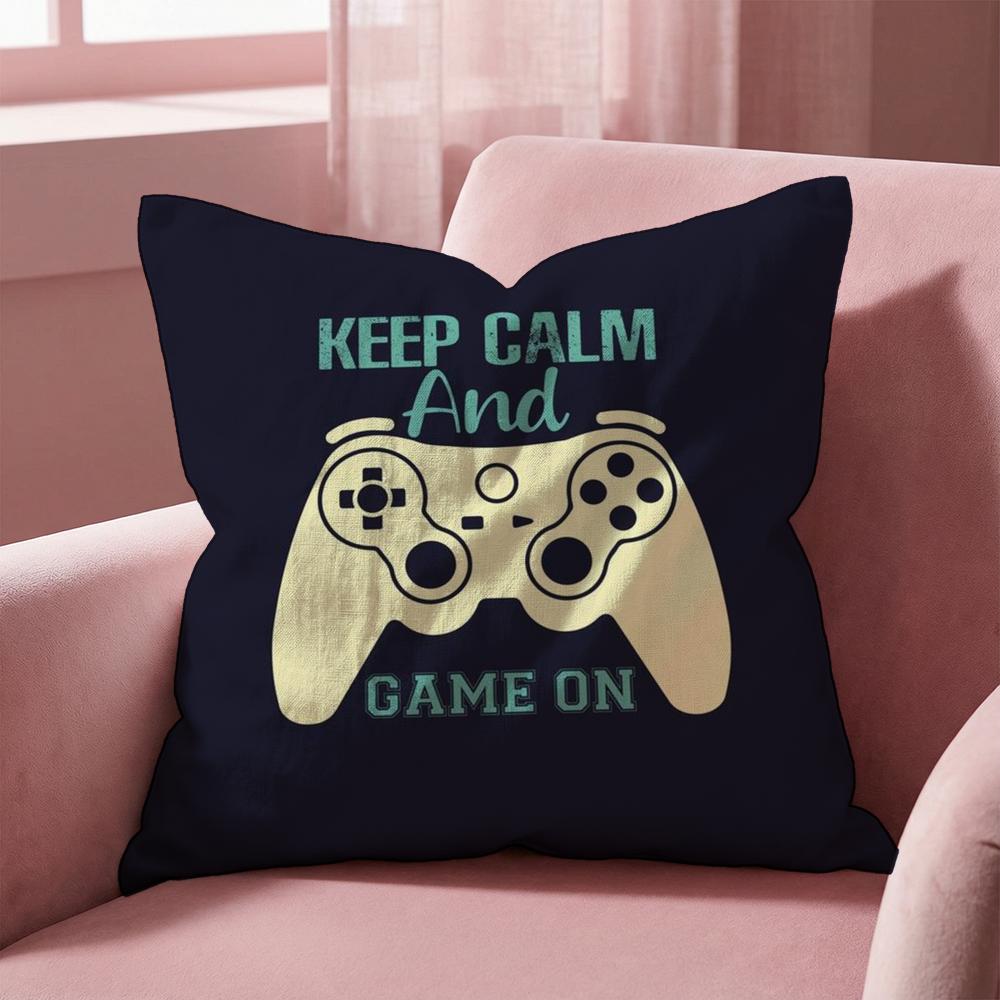 Colorful Graffiti Game Gamepad Cushion Cover Multi-Scene Pillow Cover for Home & Car - Reversible, Soft & Durable for Daily Use