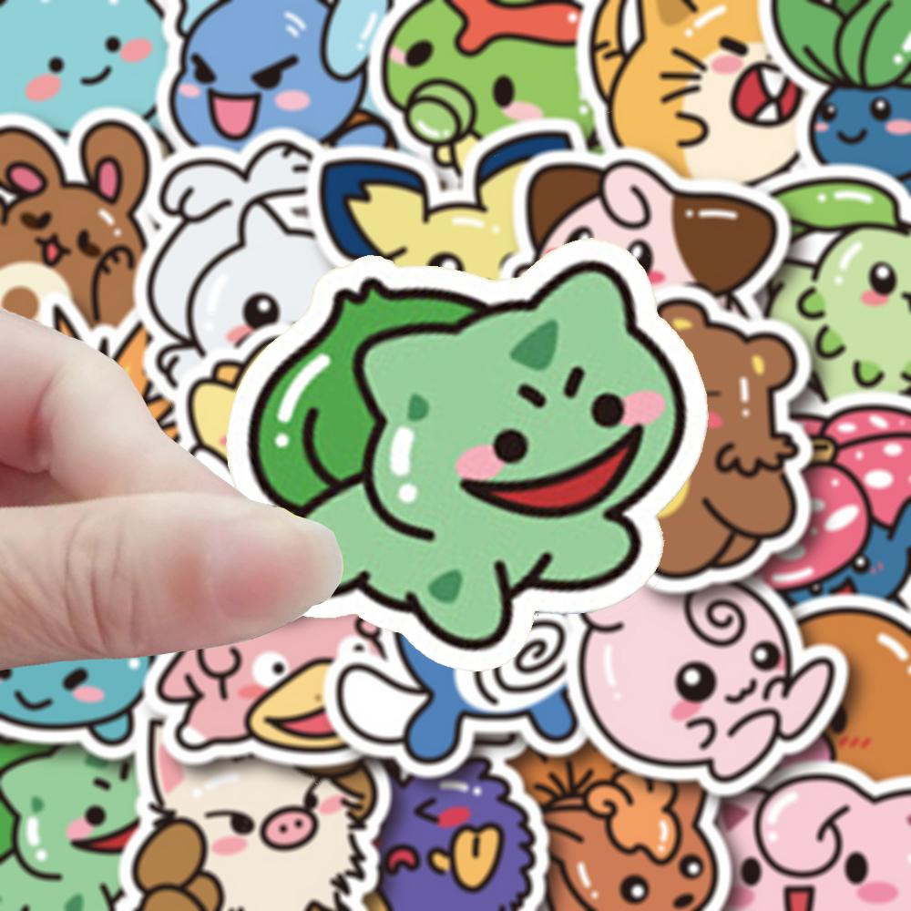 10/30/50pcs Kawaii Anime  Stickers Pikachu Cartoon Decals DIY Laptop Luggage Skateboard Reward Sticker Toys Gifts