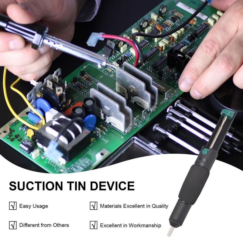 Powerful Desoldering Pump No Clog Solder Vacuum Guns Welding Solder Sucker Tool With Extra Nozzle Suction Tin Device supplies