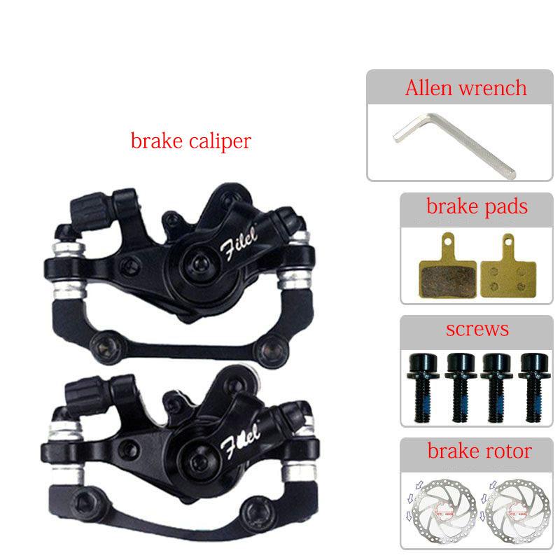 Mechanical Disc Brake Caliper 160mm Disc Rotors FR5 Ebike Accessories Bicycle Disc Brake Set чёрный