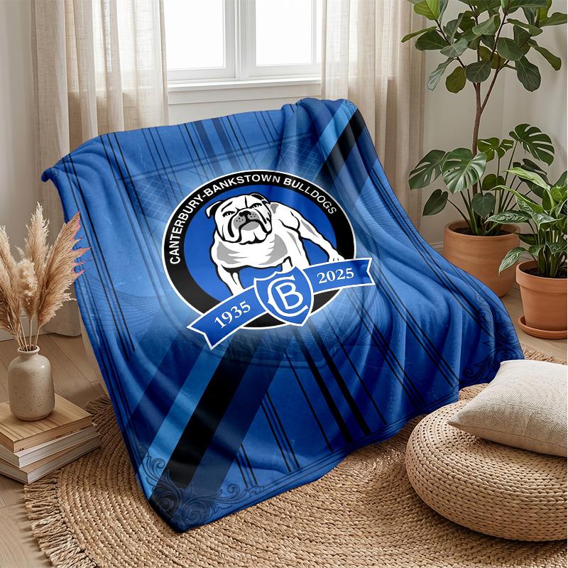 Coperta in Pile Flanella Canterbury-Bankstown Bulldogs Coperta Calda e Accogliente per Divano Letto Viaggio Uso in Tutte le Stagioni