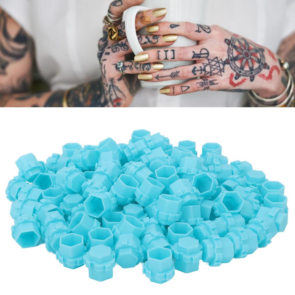 200PCS Color Tattoo Ink Cups Beehive Shape Pigment Holder Container Spliceable Cups for Tattoo Makeup