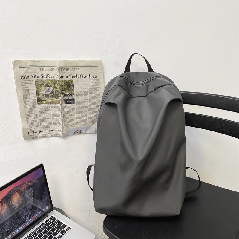 Simple Solid Color Large Capacity Student Leisure Backpack For Use Daily
