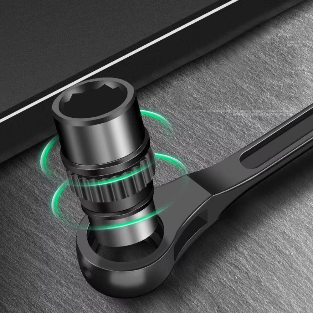 Quick Release Mini Ratchet Wrench Square Drive Head Bidirectional Ratchet Spanner  Hand Tool