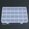 Storage Box Holder Large Capacity Compartments PP 24 Grids Transparent Container Jewelry Organizer for Home