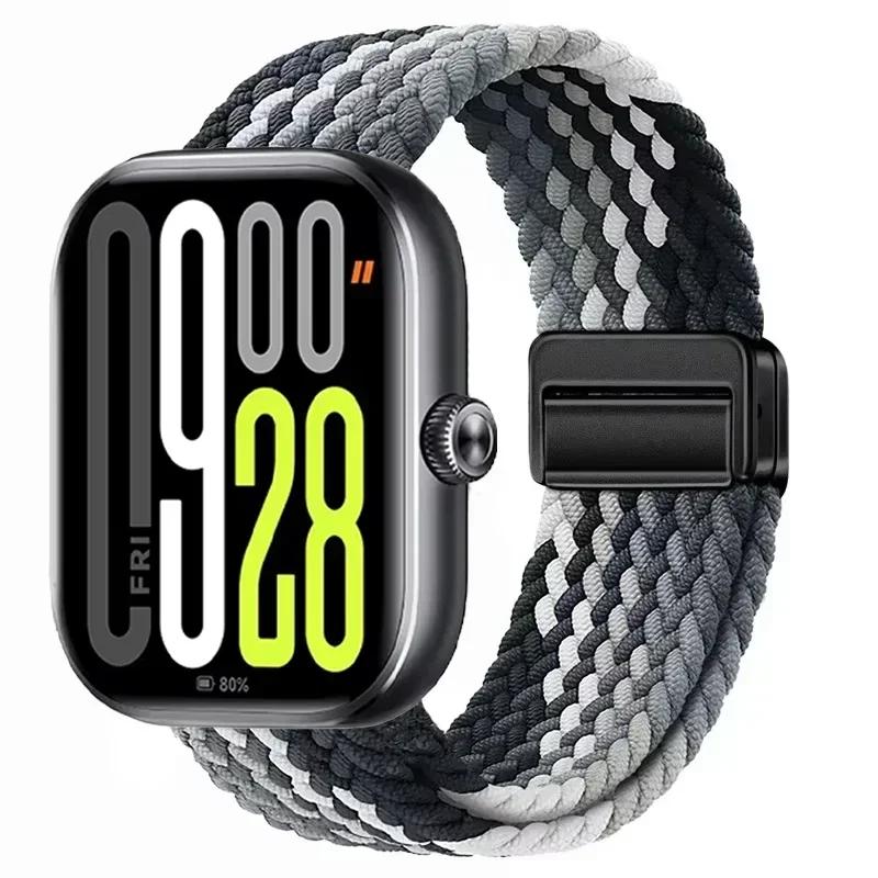 Magnetic Loop for Xiaomi Redmi Watch 4 5 Strap Adjustable Braided Sport Nylon Replacement bracelet for Miband 8 pro/9 pro band