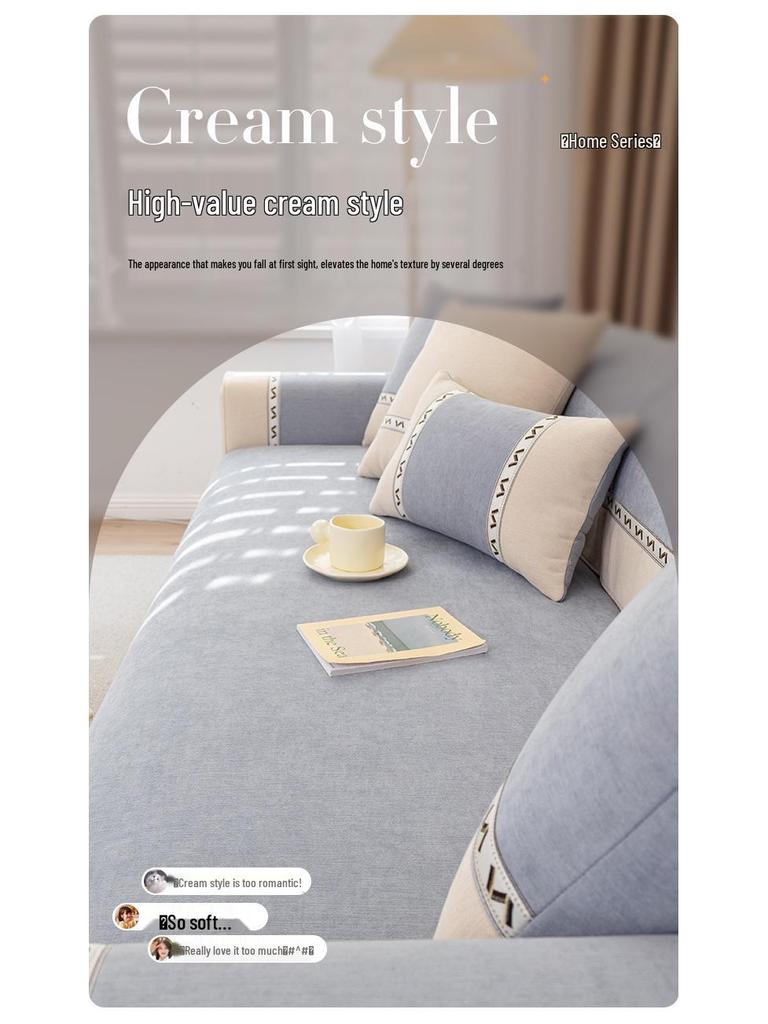 Universal Chenille Sofa Cushion Cover: Non-Slip, Luxury Design, 2025 Collection