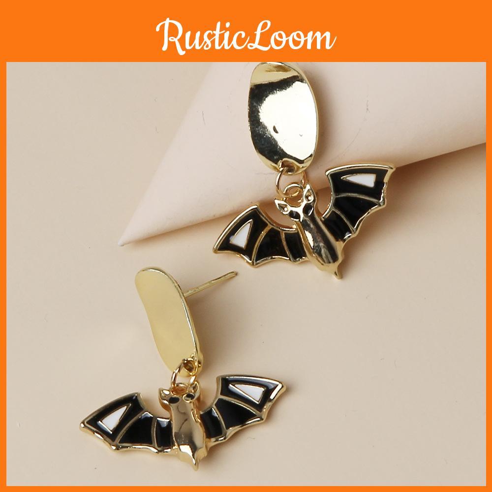 Halloween Bat Earrings With Alloy Material For Women Fashion Jewelry Gift