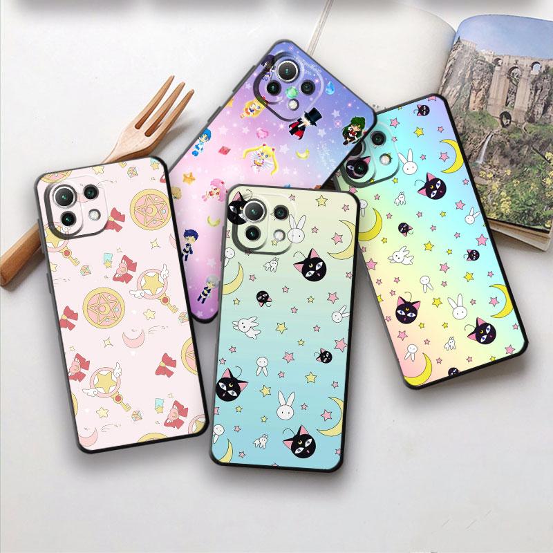 Pouzdro na telefon Xiaomi Mi 9T 10T 11T 12X 11 Lite 9 SE 10 5G A2 Lite 12 Note 10 Pro 10S silikonový kryt Cute Magic Wand Moon Funda
