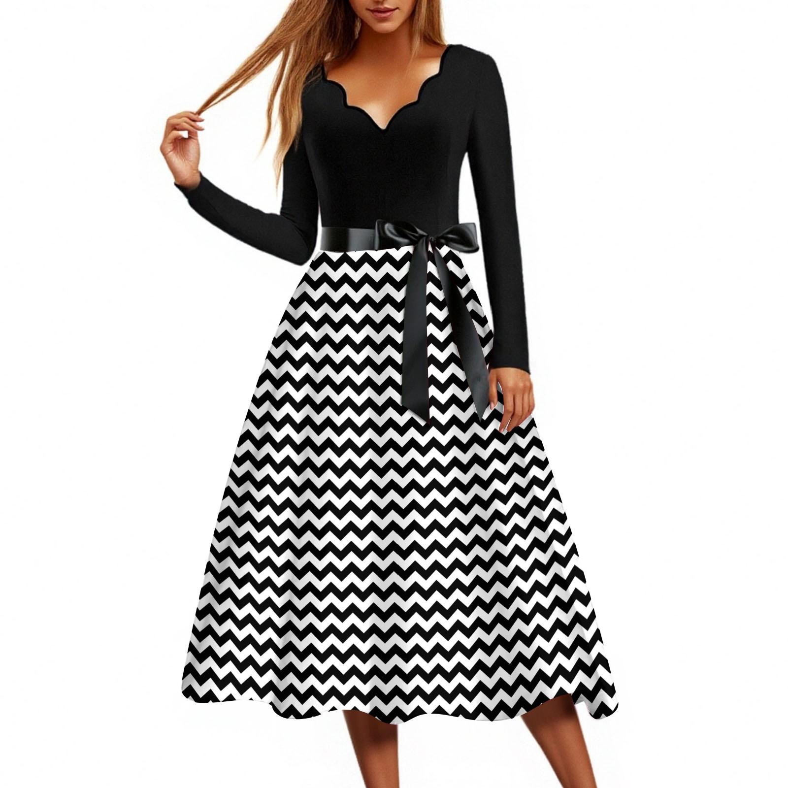 

Женское повседневное модное платье винтажного стиля с цветочным принтом и V-образным вырезом XL