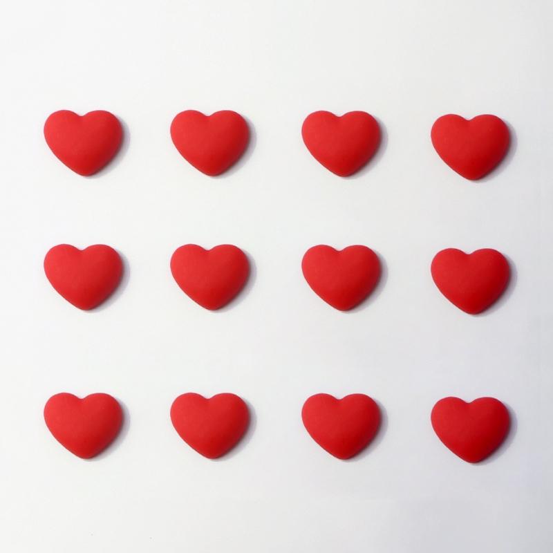 12 Pinze Magnetiche a Forma di Cuore per Frigorifero, Lavagna, Lavagna Bianca e Bacheca Decorazione