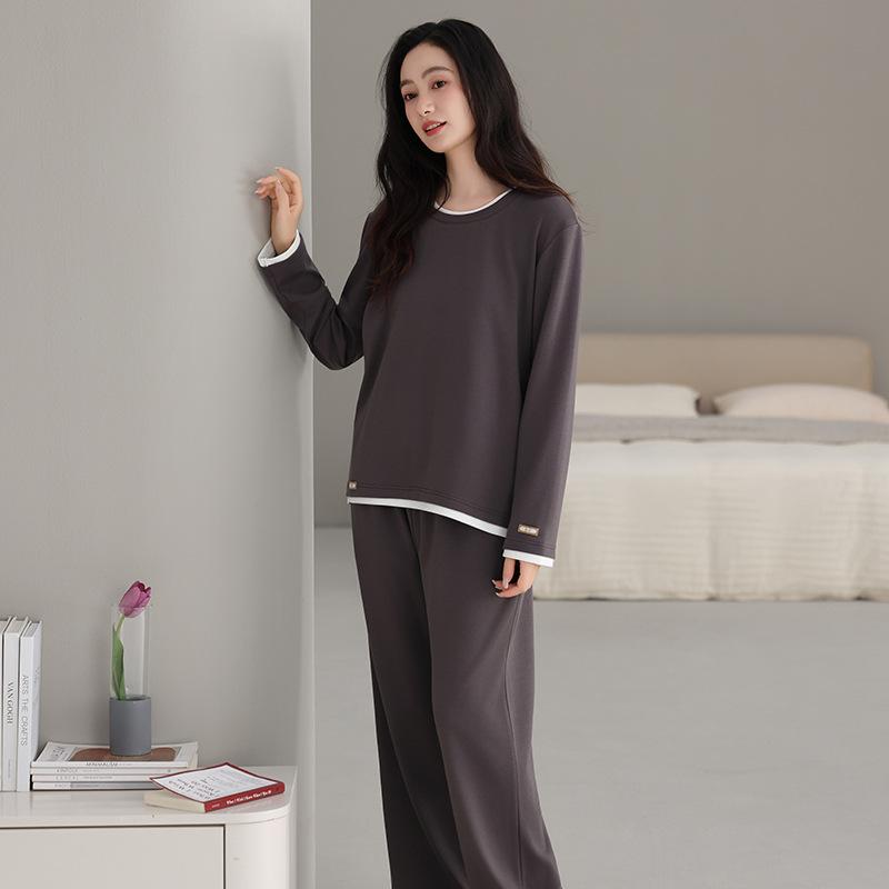 German velvet pajamas women's autumn and winter thickened polished light luxury casual can be worn outside spring and autumn thin velvet loungewear