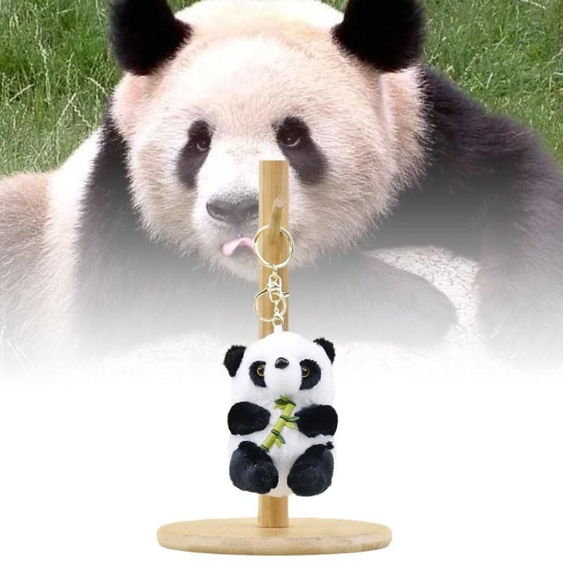 Charming Panda Plush Pendant Cuddly Stuffed Animal Keychain For All Ages
