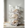 Transparent Acrylic Hamster Cage With Wheels Leak-Proof Sand Tray Stackable Easy-Clean Design Indoor/Outdoor Use