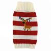Cat Pet Puppy Dog Sweater Striped Knit Crocheted Christmas Reindeer Coat Clothes