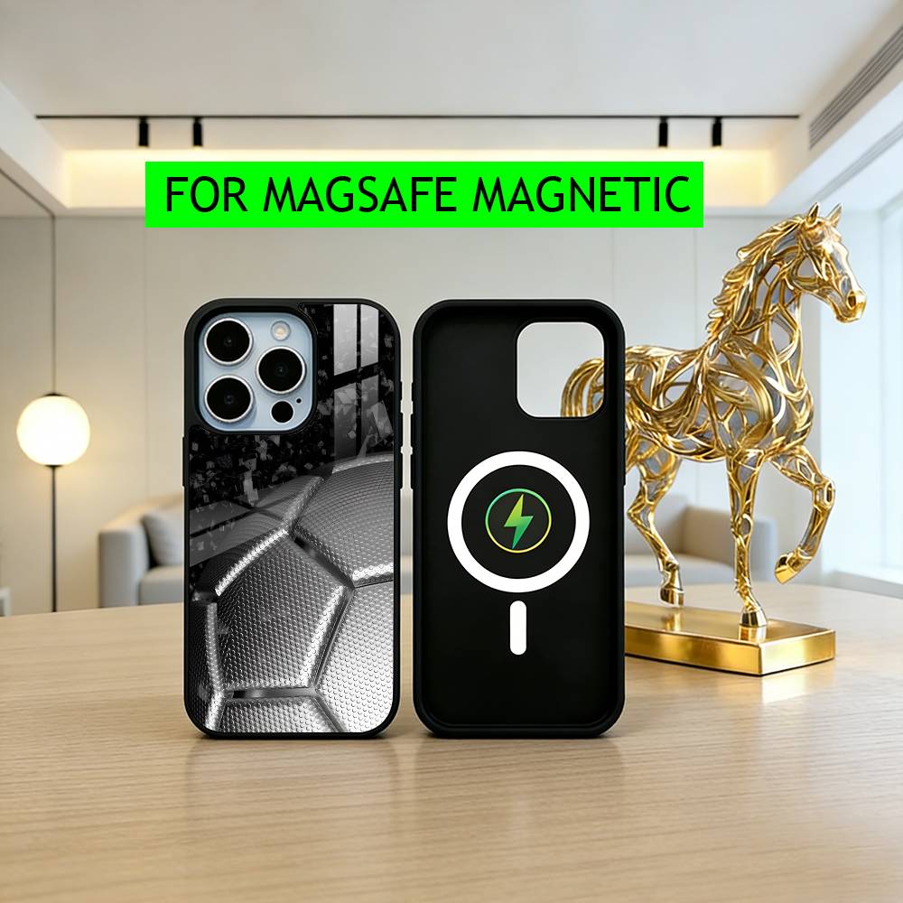 F-Football S-Soccer stitch texture Phone Case For iPhone17,16,15,14,13,12,11 Plus,Pro Magnetic For Magsafe Wireless Charging