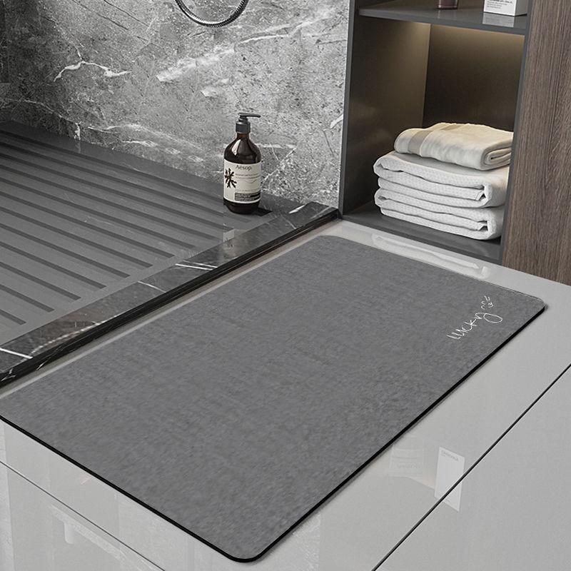 Coussin en terre de diatomée absorbant pour toilettes, salle de bain, tapis de pied antidérapant, tapis de porte à séchage rapide pour toilettes, peut être frotté, ménager simple