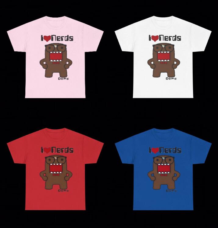 Domo Kun I Love Nerds T Shirt grunge emo scene y2k Amity affliction hello kitty Unisex T-Shirt XXL