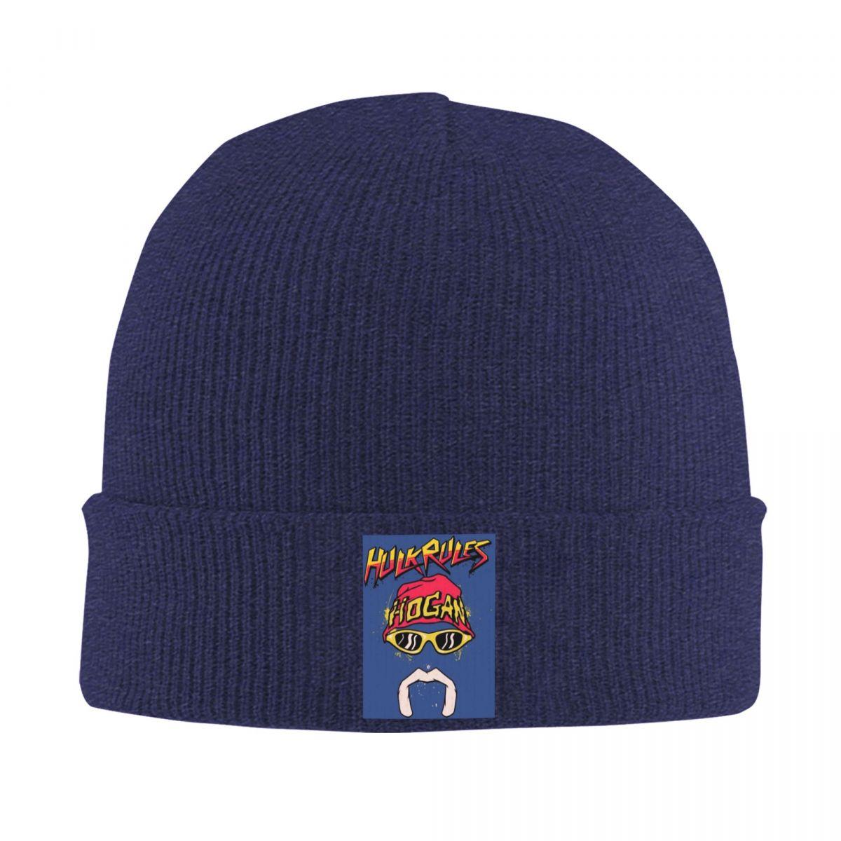 

Hulk Hogan Warm Knitted Cap Fashion Bonnet Hat Autumn Winter Outdoor Beanies Hats for Men Women Adult One Size