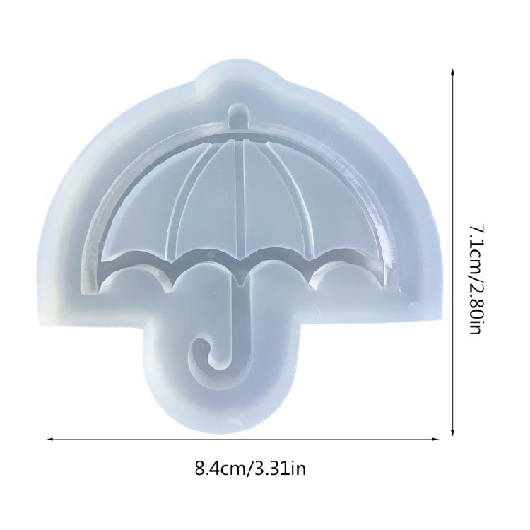 Umbrella Silicone Mold Quicksand Casting Mold Epoxy Resin Shaker Mold for Jewelry DIY Crafts Making Resin Pendant Mold
