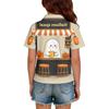 Kids Halloween Print Polo Shirt Short Sleeve Casual Tee Top with Button Collar for Boys Girls Comfortable Fit