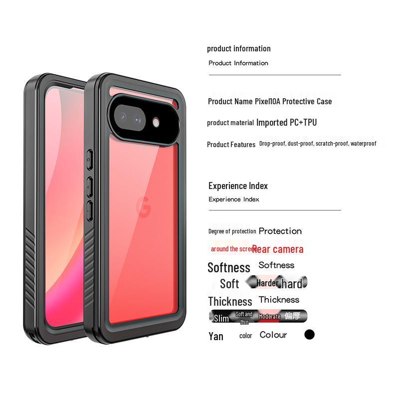 Waterproof Shockproof Case for Google Pixel 10A/9A/8A/7A/6A