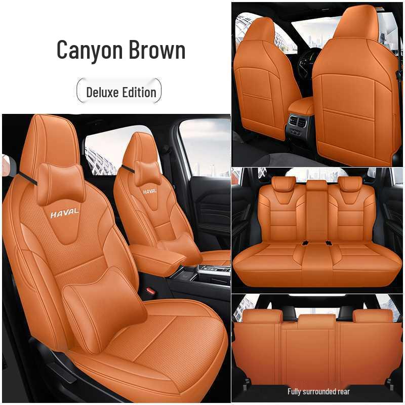 Universal Perforated Leather Car Seat Cushions for Haval H6L, All-Season, Full Surround, Fits 26 Models
