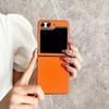 Durable Electroplated Leather Texture Phone Case For Samsung Galaxy Z Flip5 Anti-shock