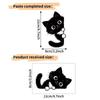 Self-Adhesive Luminous Cat Wall Decals PVC Cat Switch Stickers Glowing Cat Stickers  Living Room