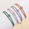 Adjustable Flower Charm Bracelet Shiny Chain Bracelets Elegant Hand Chain Fashion Accessories