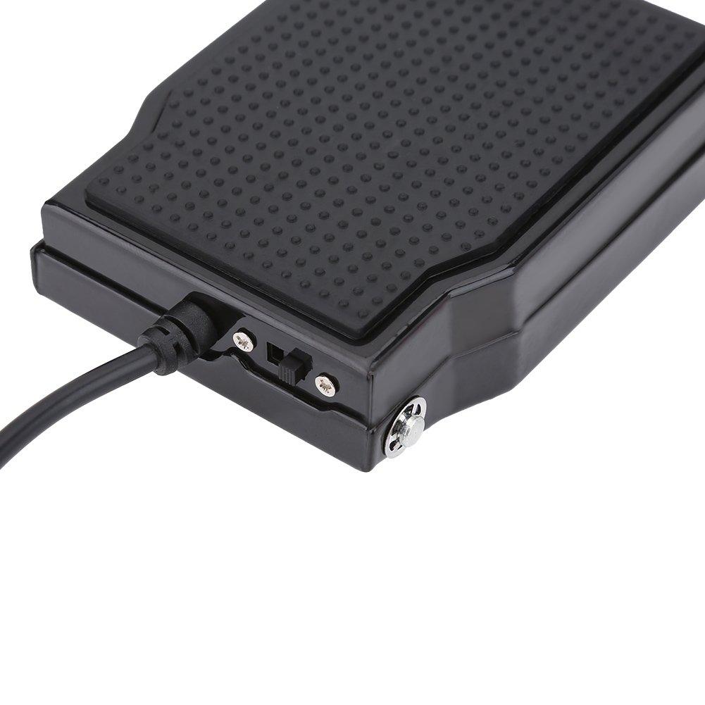 SP-20 Electronic Keyboard Sustain Pedal, Damper Pedal, Foot Switch, MIDI Support, Electronic Drum Compatible, Non-Slip, Anti-Vibration, High Signal,
