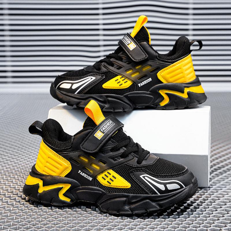 New Leather Kids Running Shoes Fashion youngsters teens Casual Walking student fashion Sneakers Breathable Soft Children Sport40