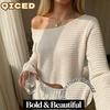 QICED Women's Fashion Casual Long Sleeve Blouses & Shirts
