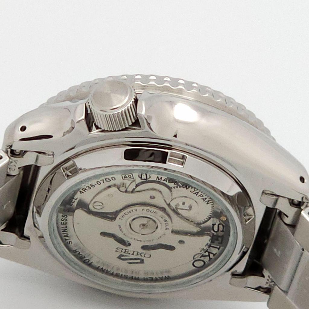 Used Excellent Condition SEIKO Seiko 5 Sports 4R36-07G0 Automatic Working Display Case Back