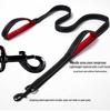 Reflective Explosion-Proof Shock-Absorbing Double-Handle Leash for Large Dogs