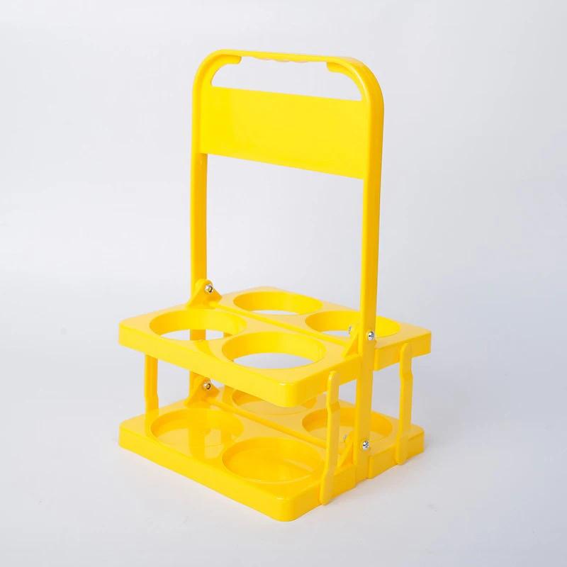 Portable Foldable Plastic Beer Rack Durable Cup Organizer Wine Rack Beer Bottle Holder Beverage Basket Reusable Cocktail Rack