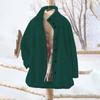 Women's Oversized Cardigan Sweatshirt With Button-Down Collar In Solid Color