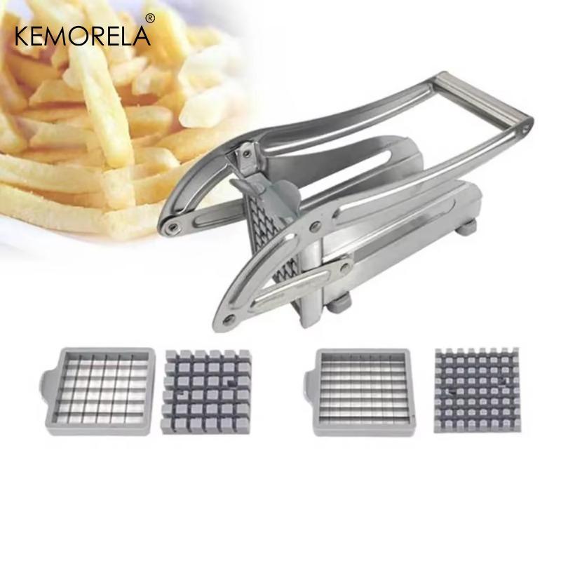 4 in 1 Vegetable Slicer - Multifunction Manual Cutter for Potato Carrot Cucumber with 4 Stainless Blades & Container, Easy Clean