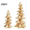 Christmas Tree Ornaments 2Pcs Ornaments, Vintage Gold Tabletop Decoration for Holiday Centerpieces Home Decor And Fireplace Mantel Display,