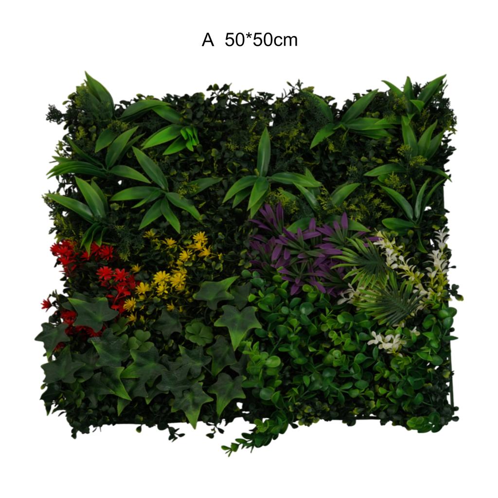 50*50CM Flower Plant Wall Panels UV Realistic Indoor Outdoor Garden Decor